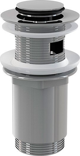 Водослив для умывальника click/clack 5/4", цельномет.с мал. заглуш. ЧЕХ