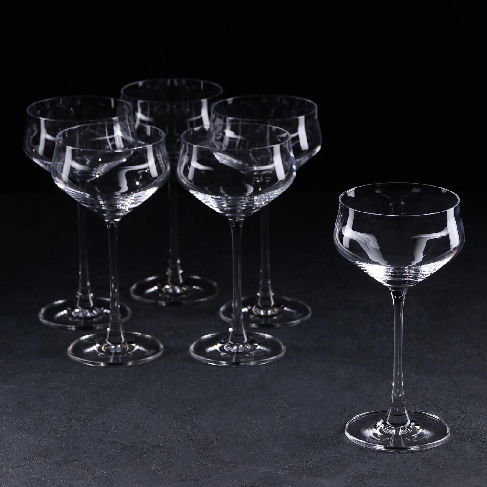 Набор бокалов для мартини Alca, 235 мл, 6 шт "CRYSTAL BOHEMIA"