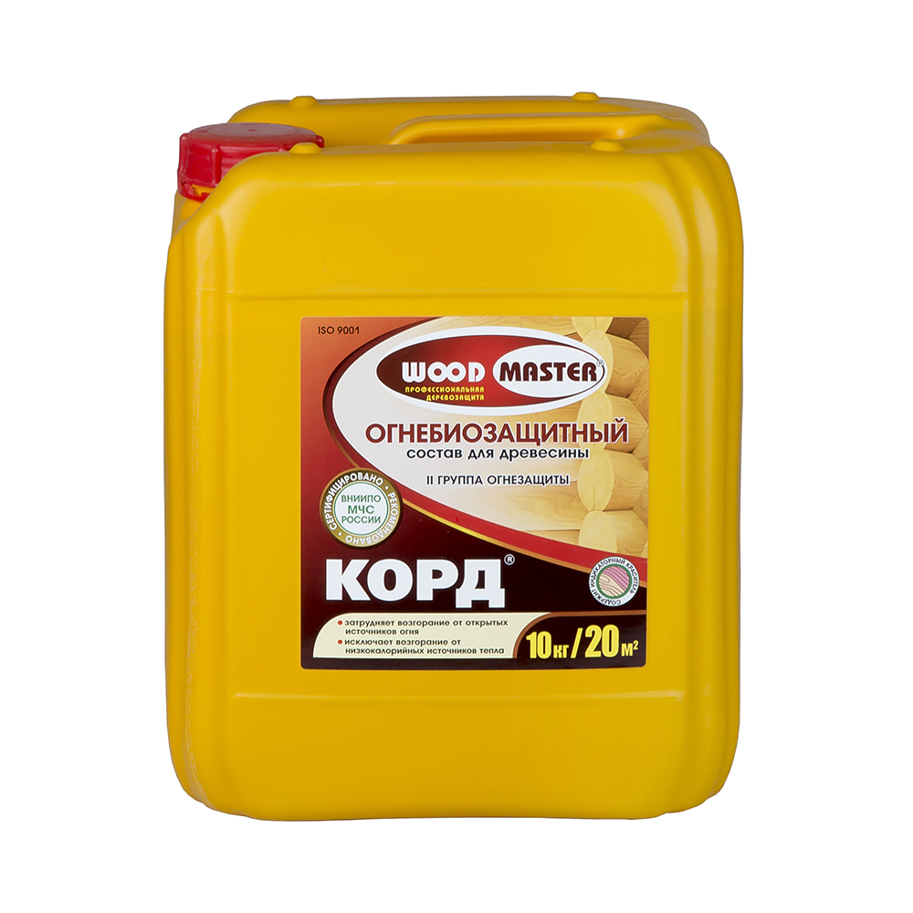 Огнебиозащитный состав для дерева Woodmaster Корд, 10 кг