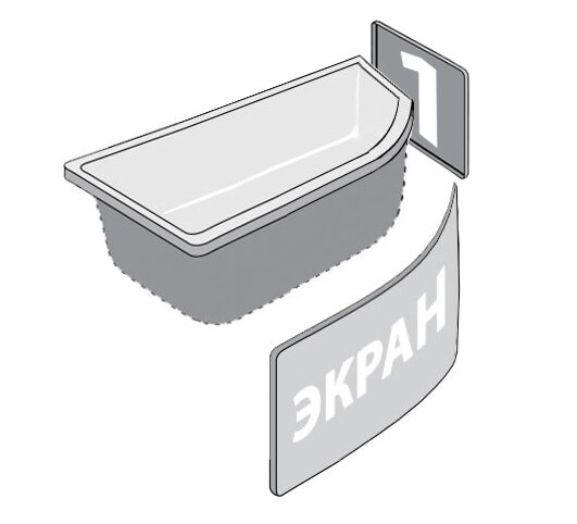 Ванна обрезанная Бэлла-левая Экстра