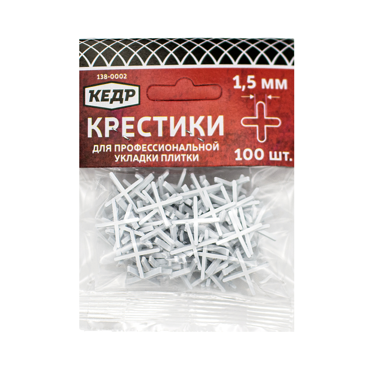 Крестики для плитки Кедр, 1,5 мм, 100 шт