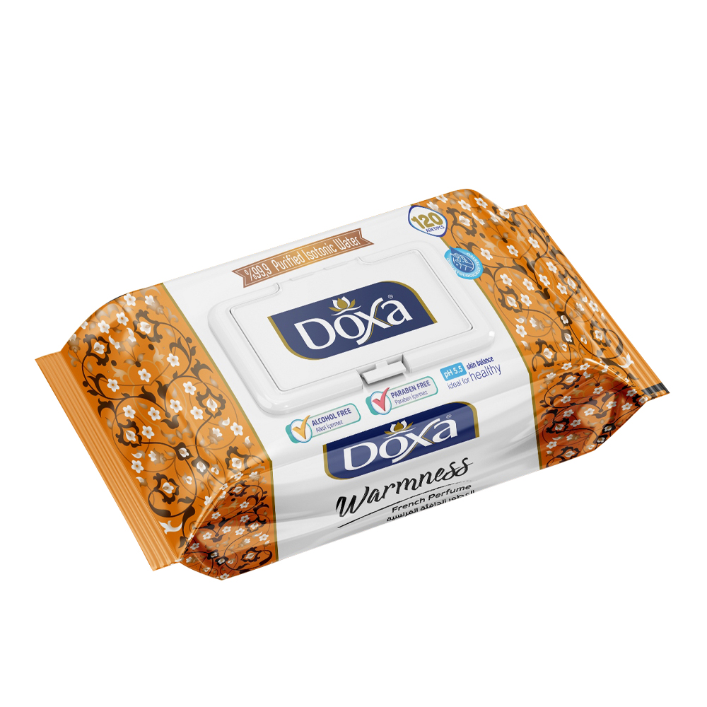 Влажные салфетки DOXA Теплота, клапан, 120 шт
