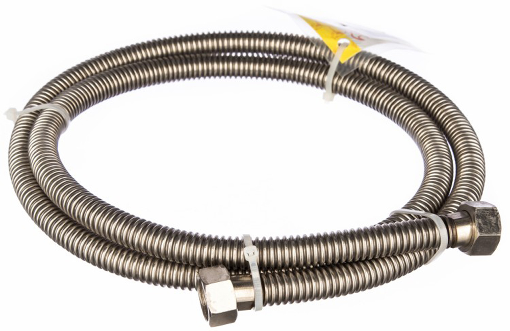 Подводка сильфонная для газа 1/2" 200 см, гайка-гайка "ELKA"