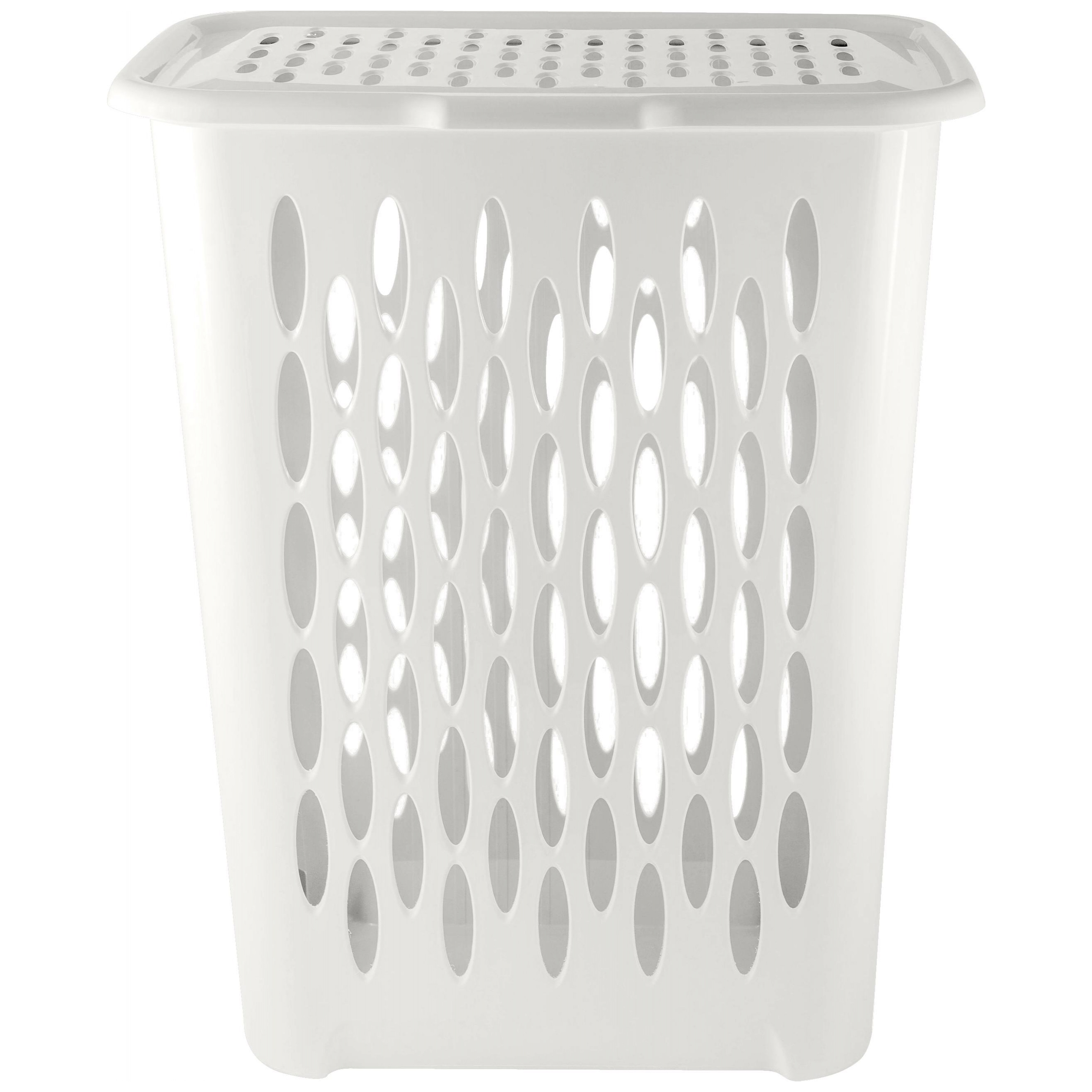 Корзина для белья Keeplex Light, с откидной крышкой, 37 л, 42.2х29х51.5 см, белое облако