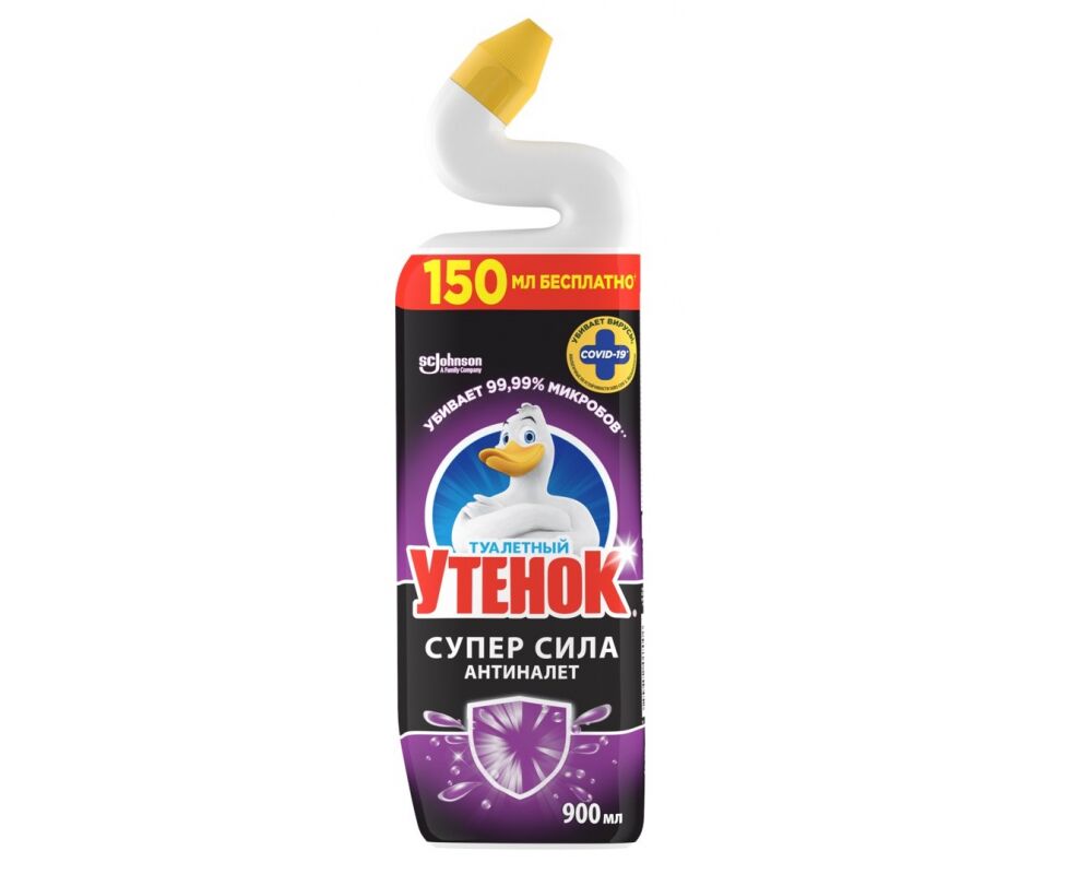 Туалетный Утёнок актив 900мл. Супер сила Антиналет *3/12