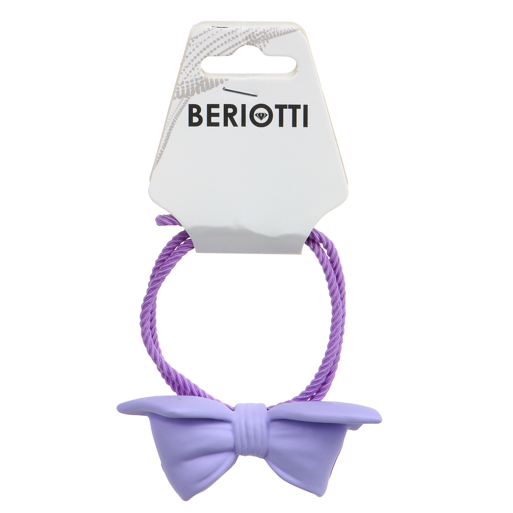 Резинка для волос с декором BERIOTTI, d4,5см, полиэстер, пластик, 3 цвета