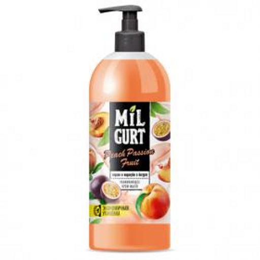 Жидкое мыло Весна MILGURT 5190, 860г, Персик и маракуйя в йогурте
