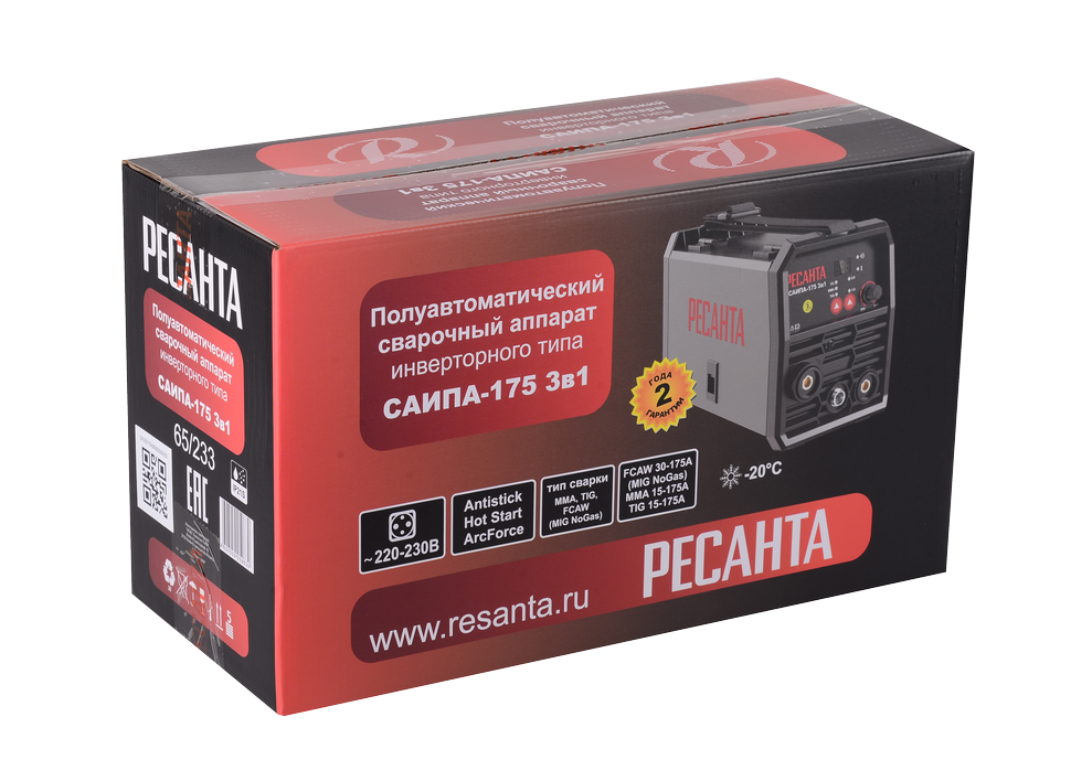 Сварочный полуавтомат САИПА-175 3в1 Ресанта 65/233