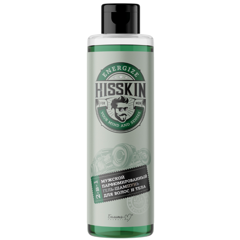 Белита-М HISSKIN Мужской Гель-Шампунь Парфюмированный д/волос и тела 2в1 300г