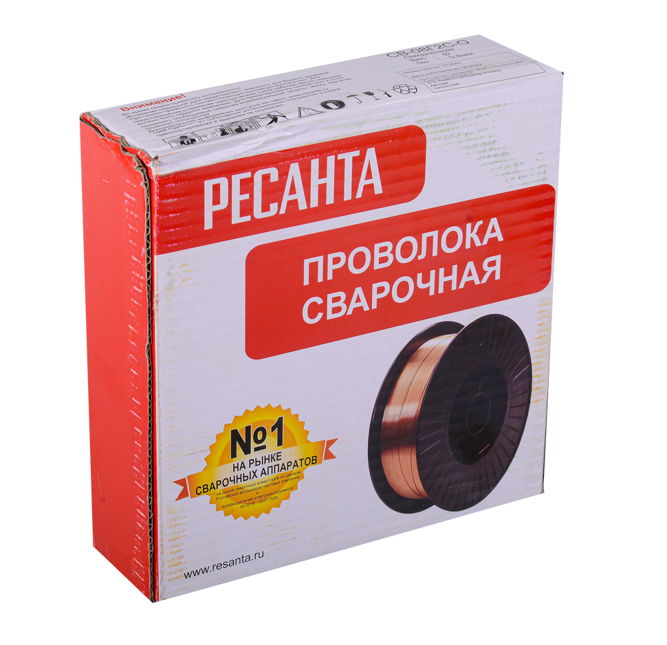 Сварочная проволока Ресанта СВ-08Г2С-О, Ф0,8 мм Катушка 5 кг. 