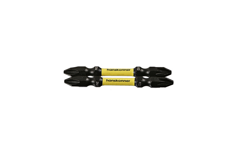 Биты PH2PZ2x65мм, ImpactPower, двуст., торсионные, 2шт, Hanskonner