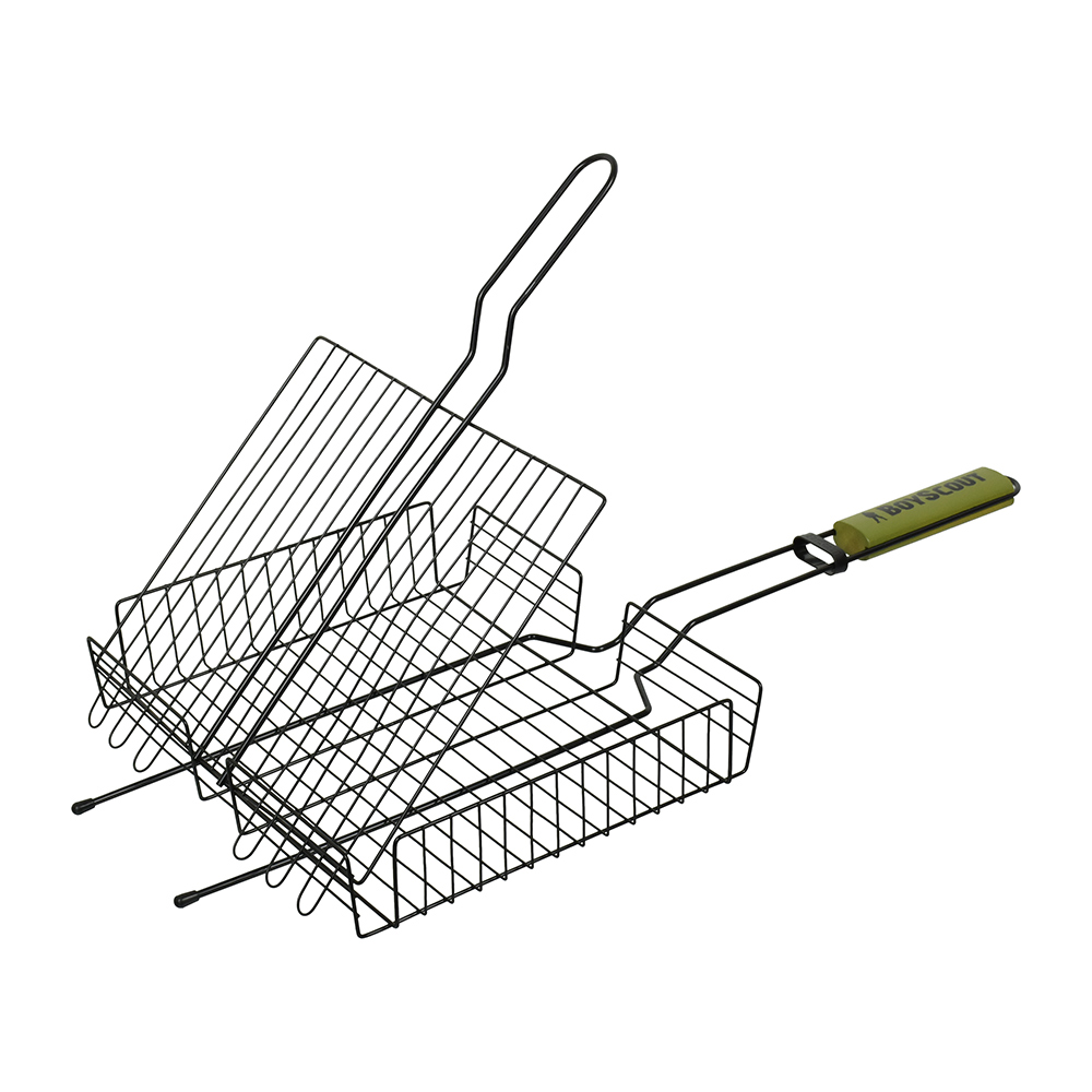 Решетка-гриль Boyscout с антипригарным покрытием и картонным веером, 30 x 25 x 5,5 см