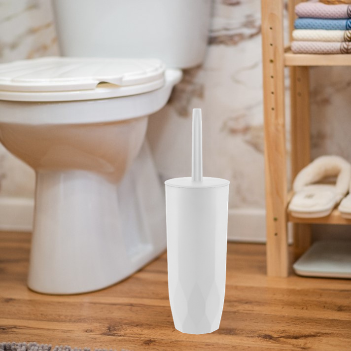 Комплект WC (ершик+подставка) Keeplex Light, белое облако