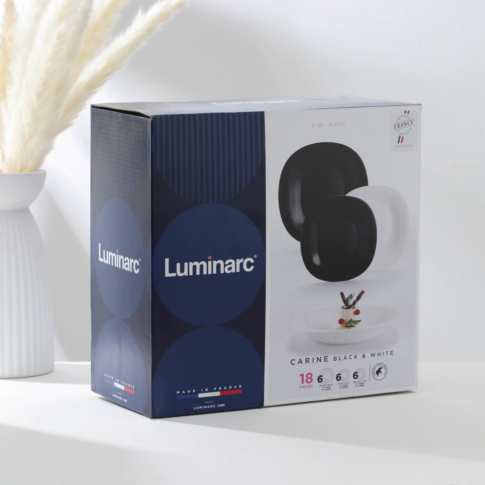 Сервиз столовый LUMINARC Carine black and white чер./бел, 18 предметов
