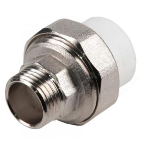 Муфта разъемная PP-R 25 мм х 1" НР белая VALFEX 