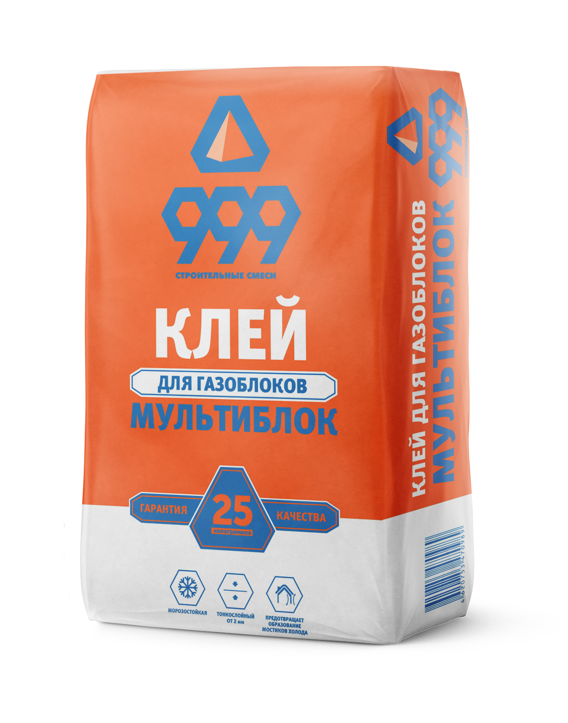 Клей для газоблоков "999 Мультиблок"  (25 кг)