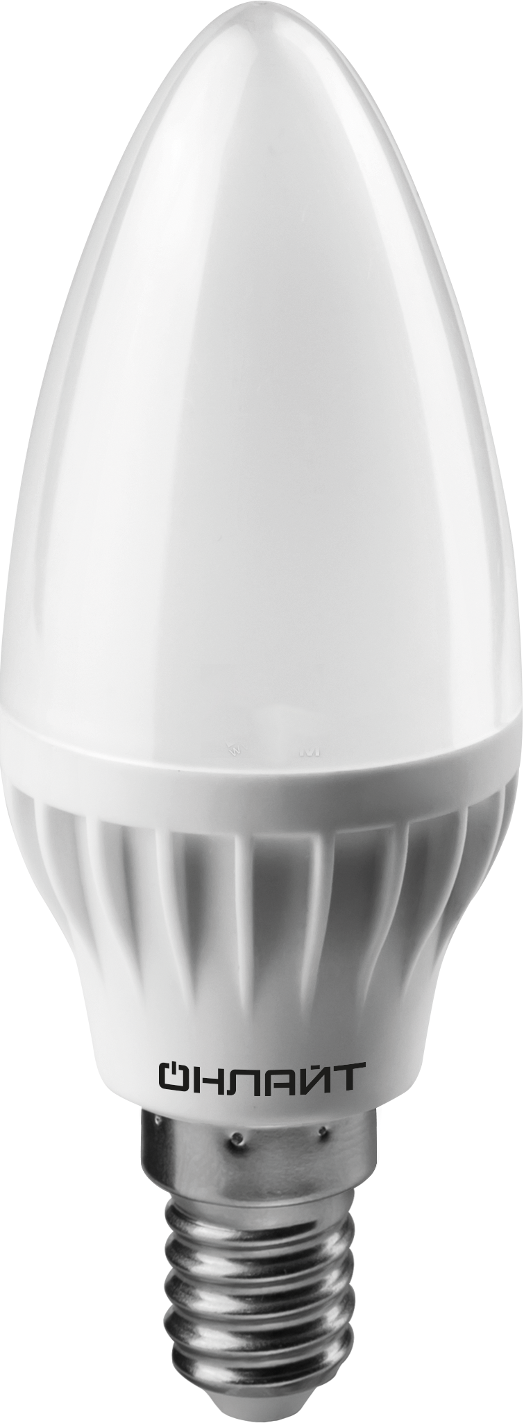 Лампа светодиодная LED 8вт E14 дневной матовая свеча ОНЛАЙТ