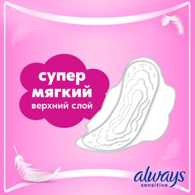 Прокладки гигиенические ультратонкие ALWAYS Ultra Sensitive Normal Plus Single 10шт ПрКор