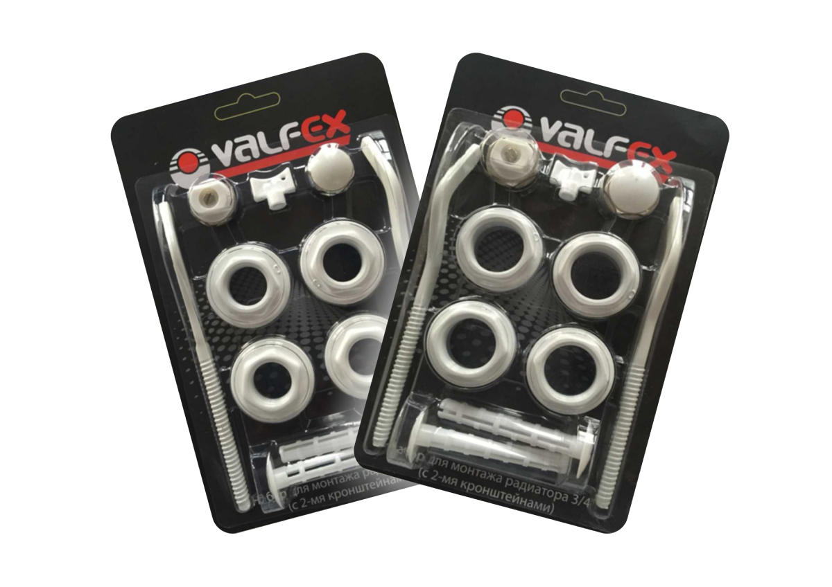 Комплект для монтажа радиаторов с 2-мя кронштейнами 3/4", VALFEX