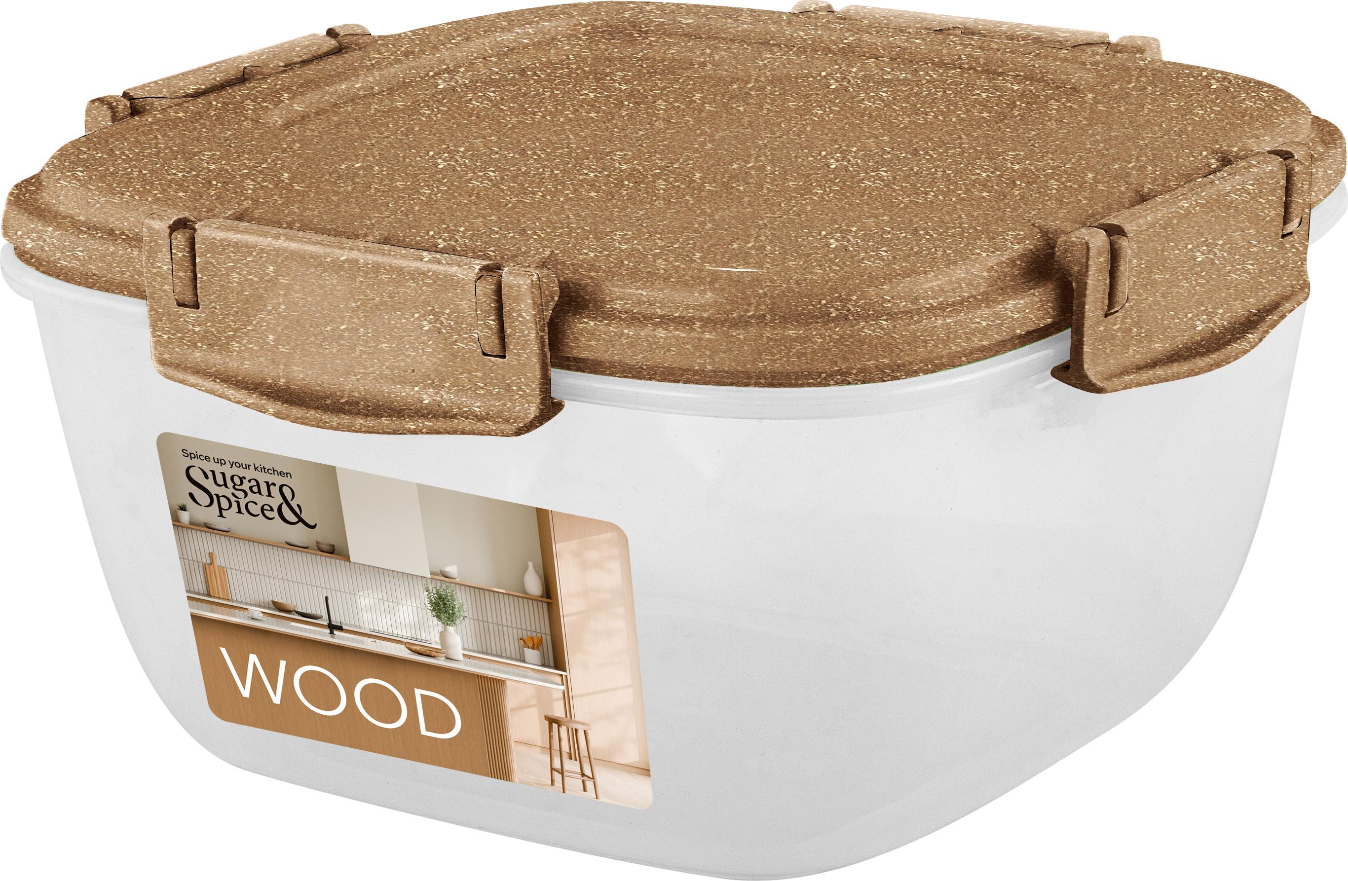 Контейнер для продуктов Sugar&Spice Wood герметичный 1л квадратный