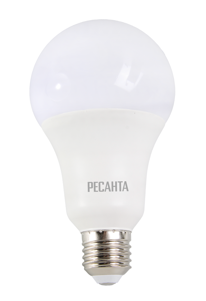 Лампа светодиодная LL-R-A80-20W-230-6K-E27 (груша, 20Вт, холод., Е27) Ресанта 76/1/76