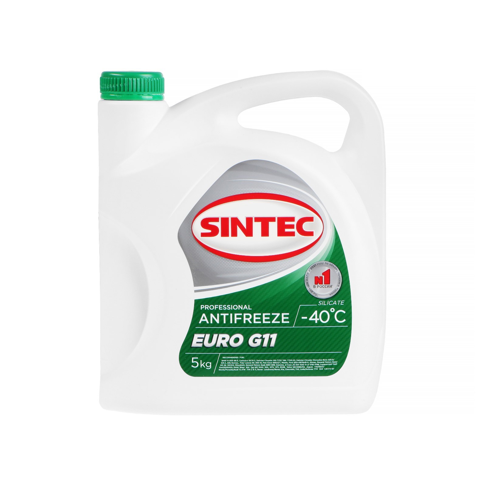 Антифриз Sintec Euro G-11 5кг (green НОВЫЙ)-40