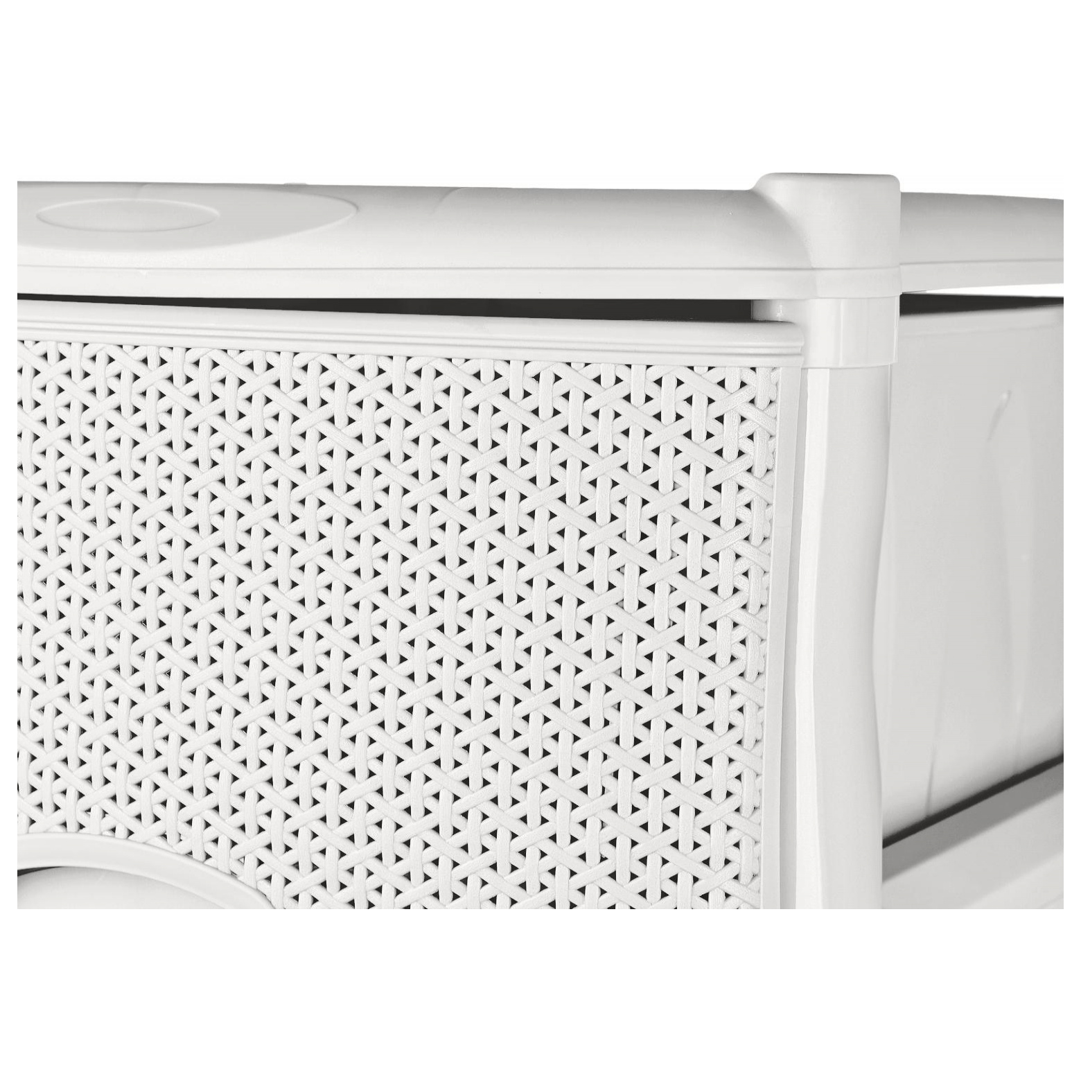 Комод Keeplex Rattan, трехсекционный. 48х41х72.3 см, белое облако