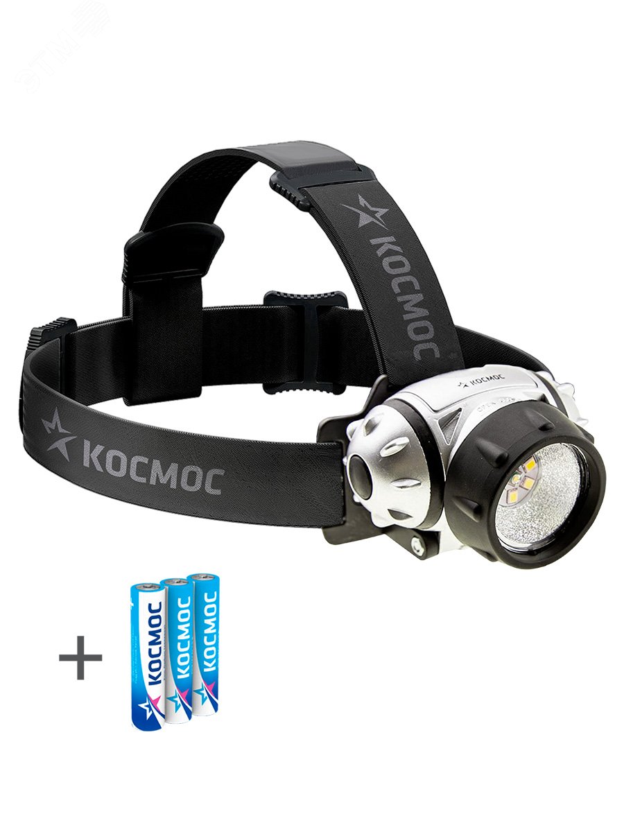 Фонарь налобный ХРЕ LED+6SMD 3 батарейки ААА,250Lm