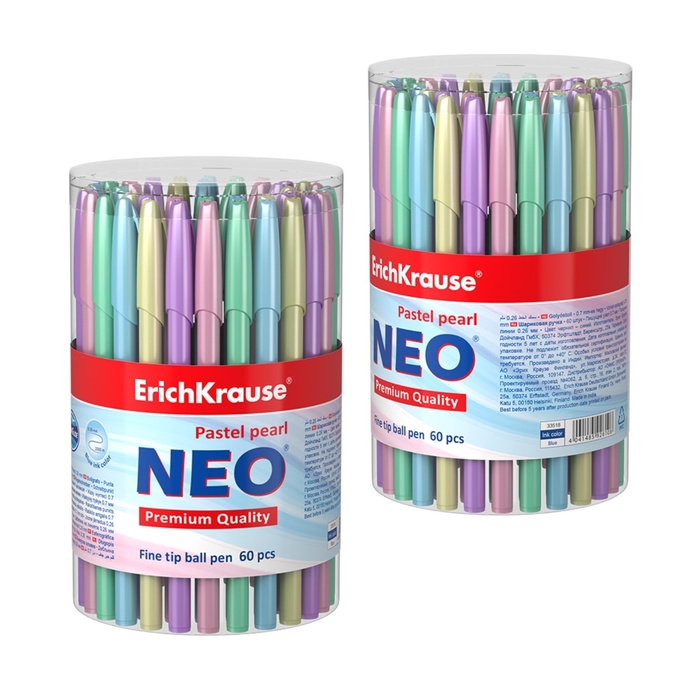 Ручка шарик. ErichKrause® Neo® Pastel pearl,цвет чернил синий