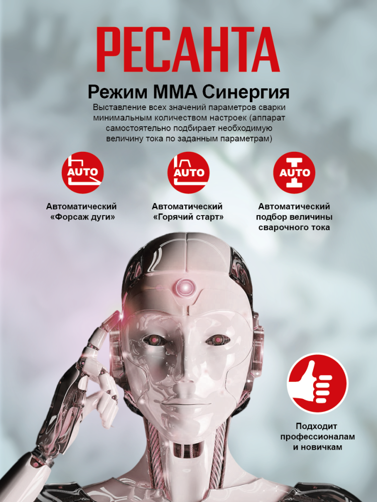 Сварочный аппарат инверторный САИ-250Т LUX  Ресанта 65/72