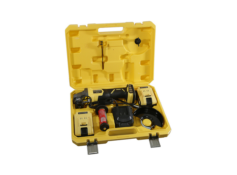 УШМ аккумуляторная Hanskonner, 18В, Unibattery, 125мм, пл.пуск, 2х4.0Ач, ЗУ, кейс