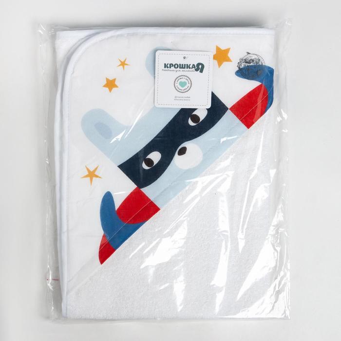 Полотенце детское "Крошка Я" Super hero, 75х75 см, 100% хлопок, 340гр/м2