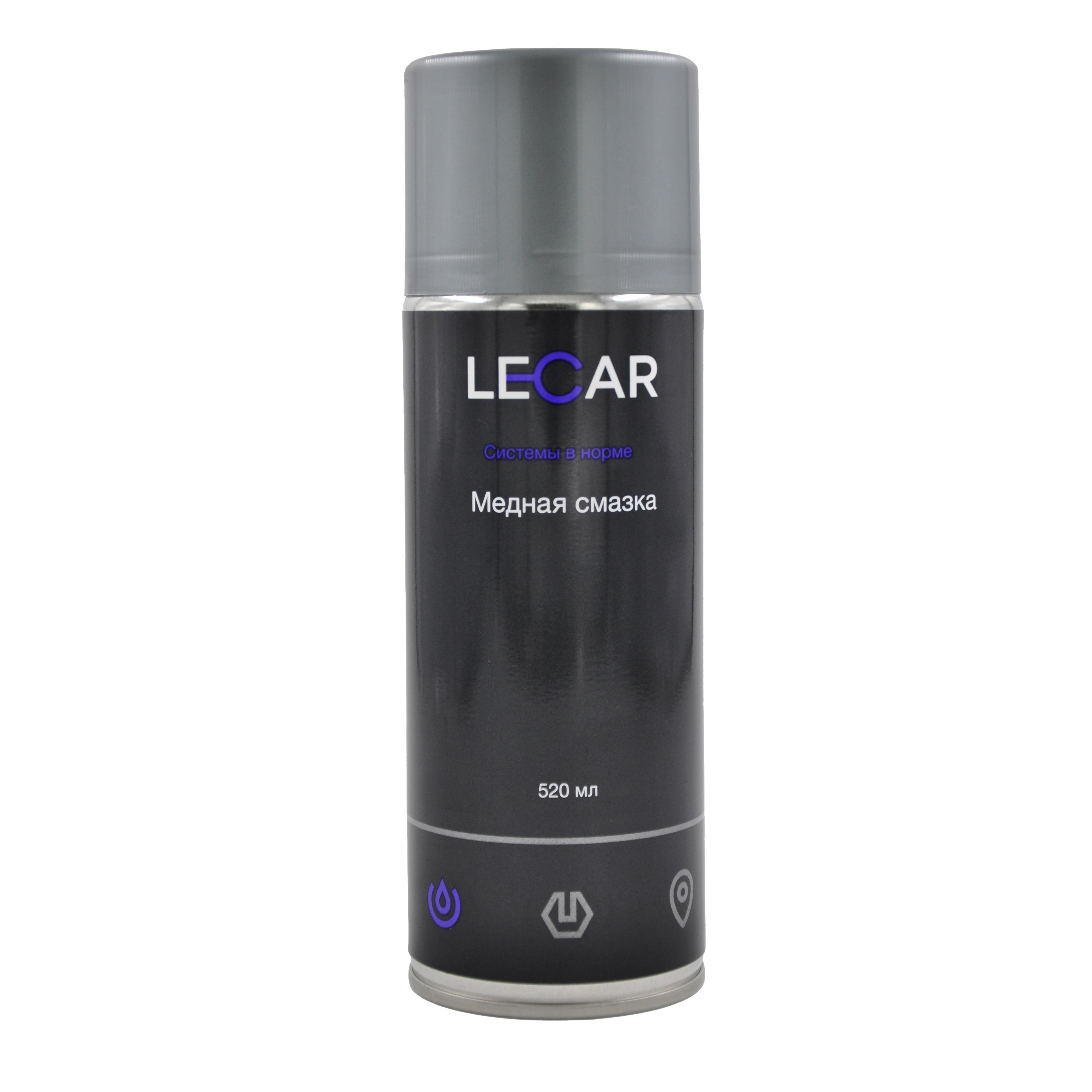 Смазка медная аэрозоль, 520 мл (Лада-Имидж LECAR), высокотемпературная