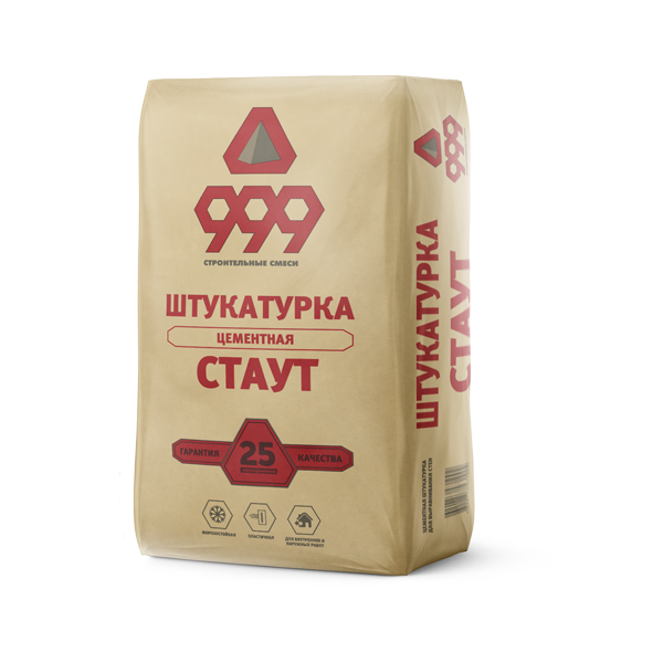 Стаут цементная штукатурка 999 (25 кг)
