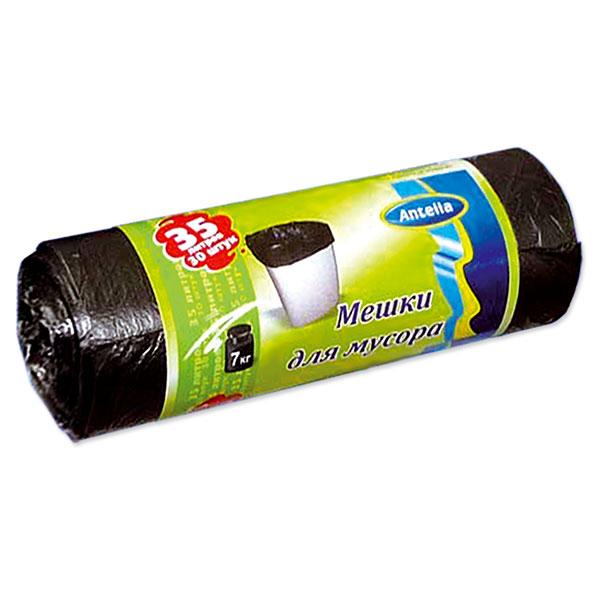 мешки для мусора 35л/30шт/HDPE/6мкм Антелла
