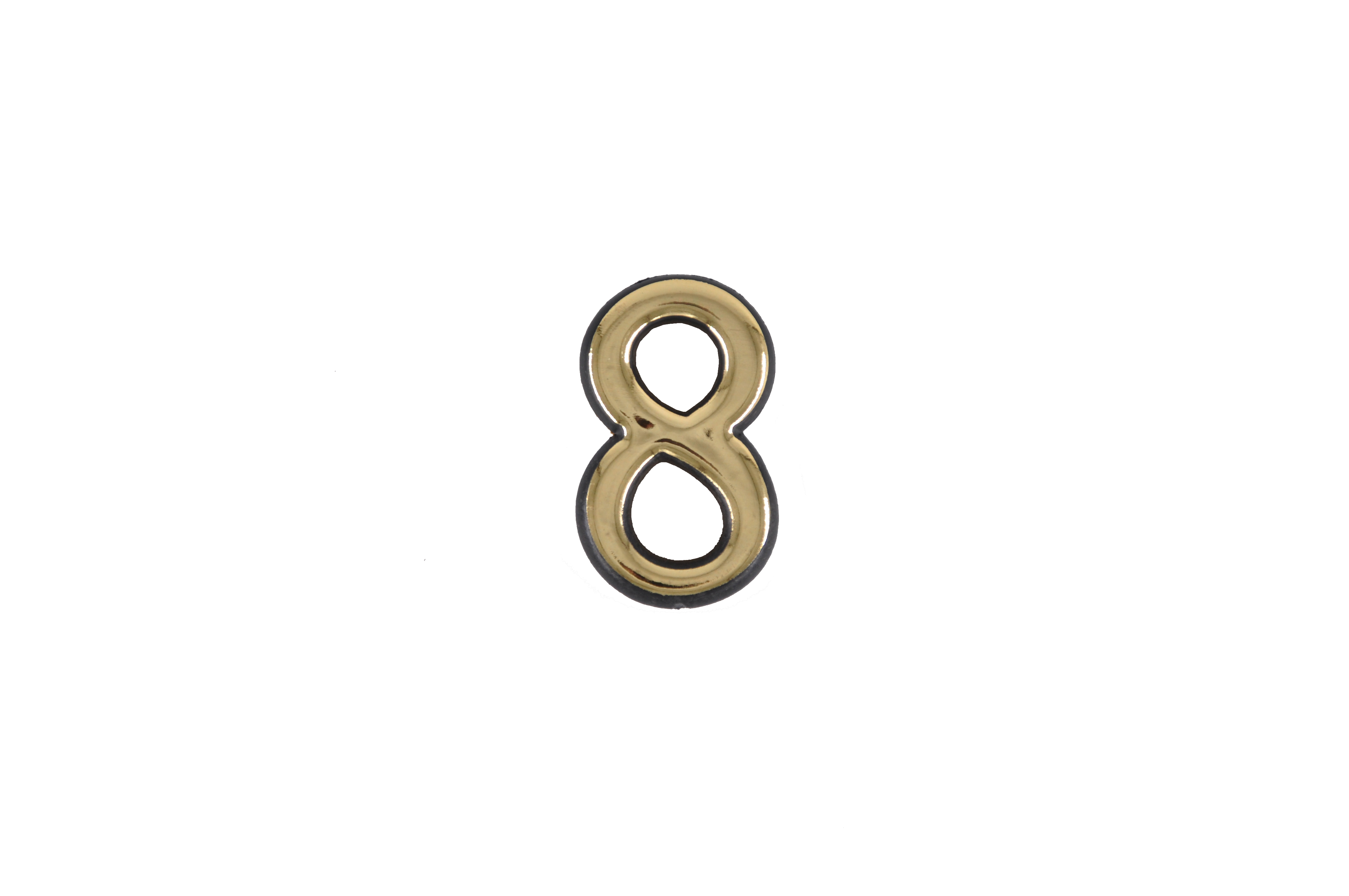 Цифра дверная АЛЛЮР пластик "8" золото