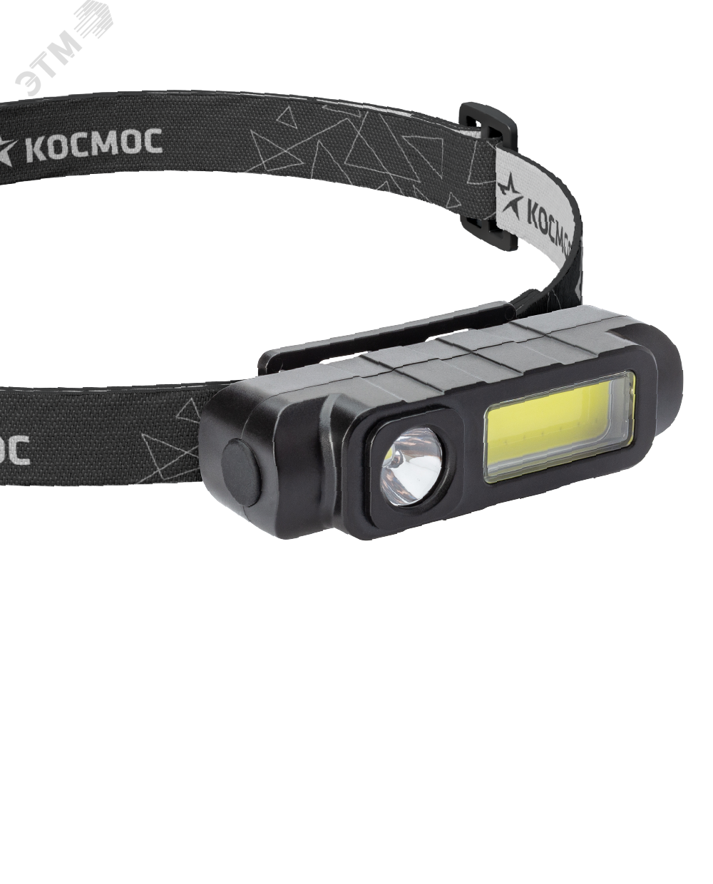 Фонарь налобный аккум/1Вт LED+3ВтСОВ LED/Li-ion 18650 800mah/ABSпластик/USB-шнур