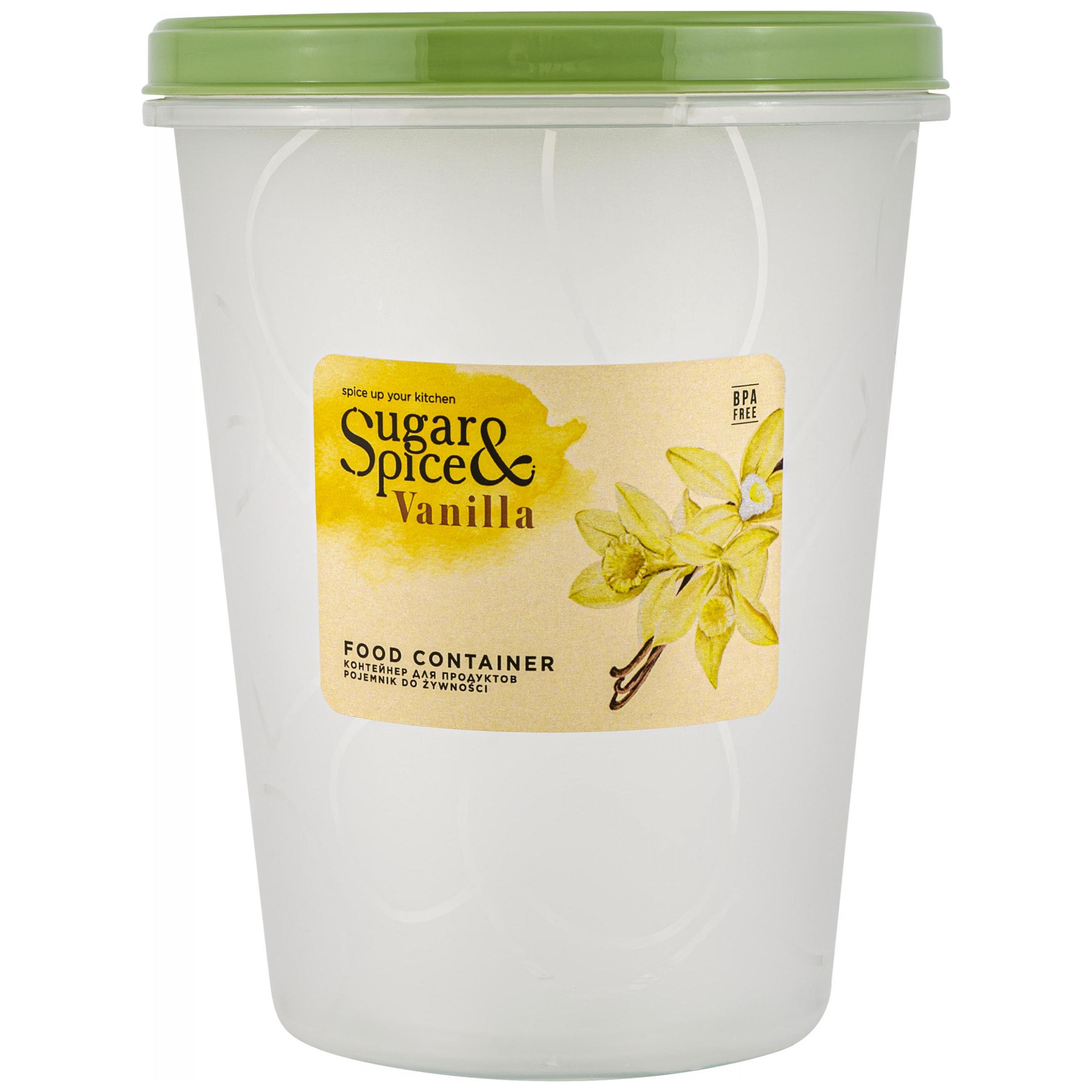Банка для продуктов Sugar&Spice Vanilla с завинчивающейся крышкой, 1 л, фисташка