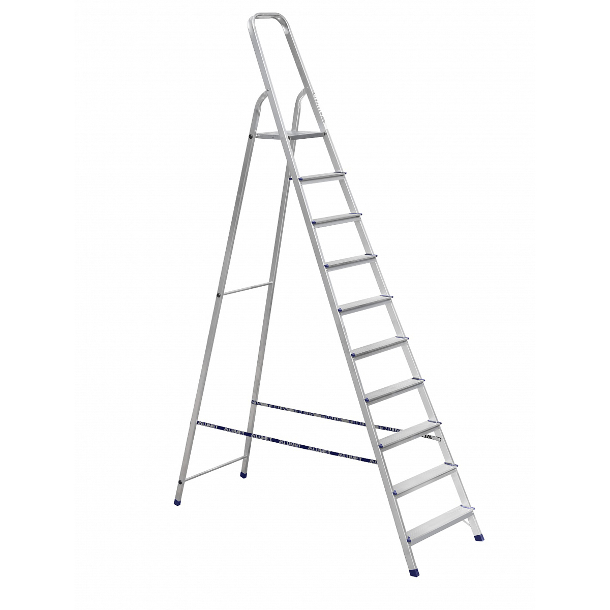 Стремянка Alumet AM710, алюминиевая, 10 ступеней, 2,92 м