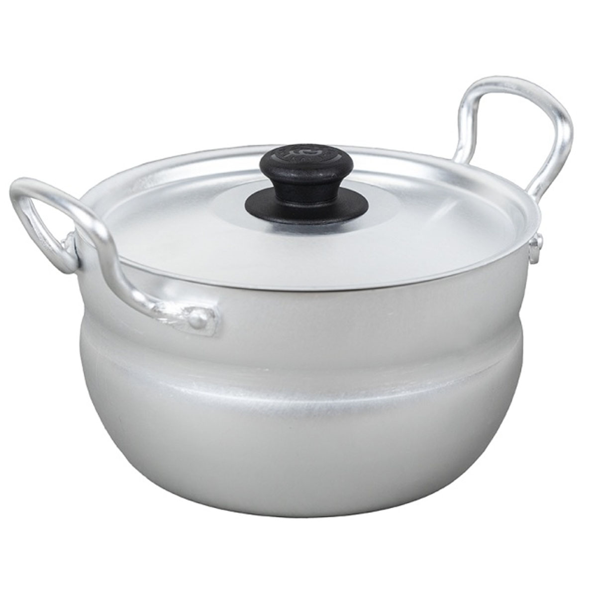 Кастрюля алюм. KALITVA "Классика"  4,5л., матовое, крышка и ручки алюм., сферическая форма, сер