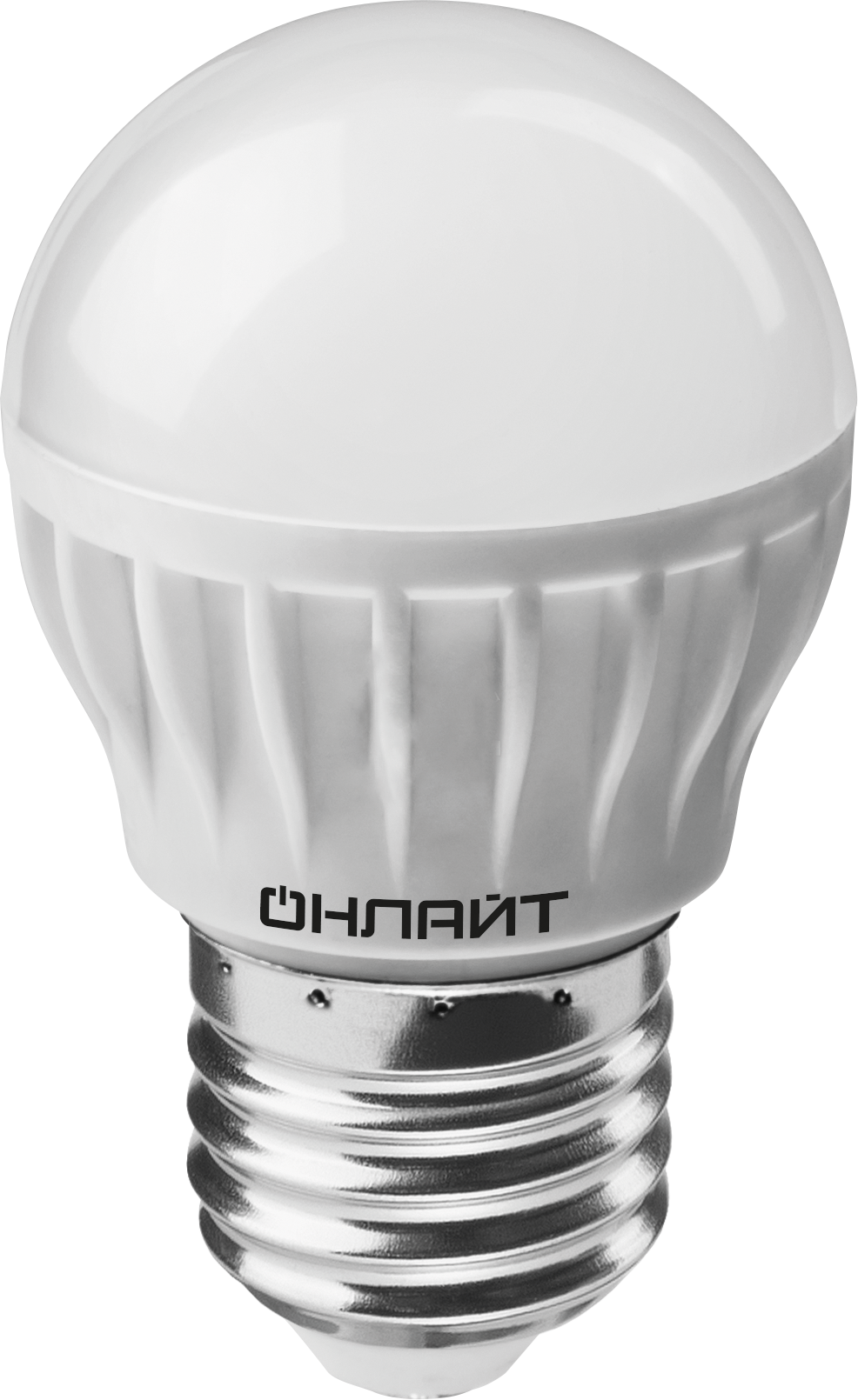 Лампа светодиодная ОНЛАЙТ LED 6вт E27 белый матовый шар (71646 ОLL-G45)