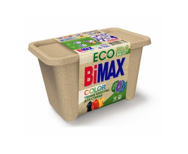Капсулы для стирки BiMAX, ECO Color, 12 шт