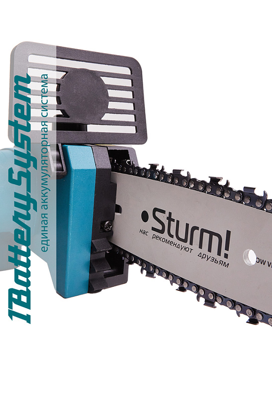 Пила цепная аккумуляторная б/щ Sturm!,18В,1BatterySystem,шина 20см,без АКБ и ЗУ