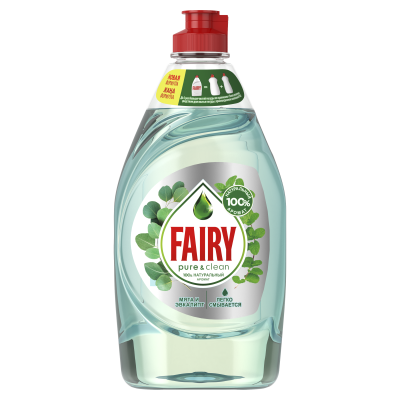 Средство для мытья посуды FAIRY Pure&clean Мята и Эвкалипт 450 мл