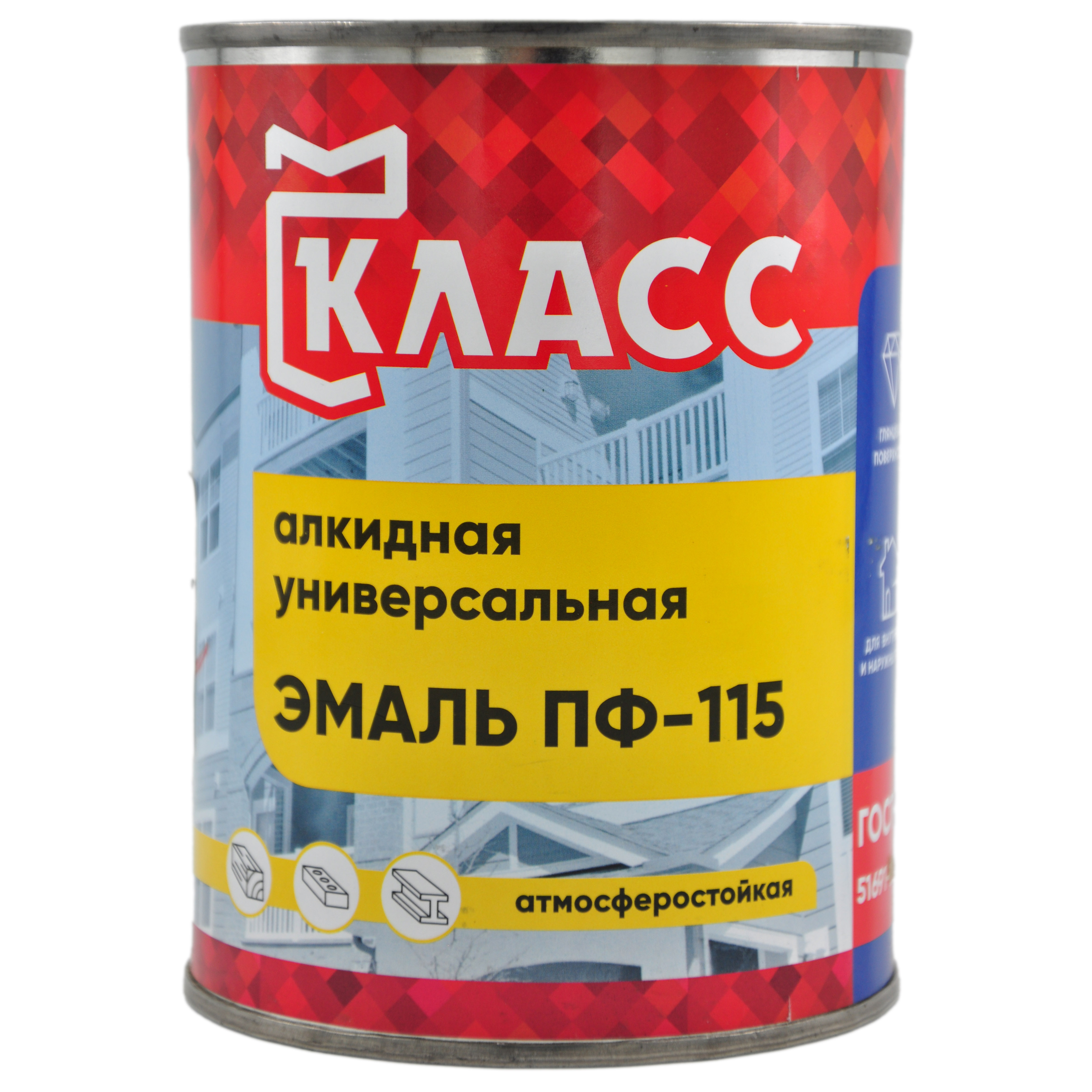 Эмаль ПФ-115 красный (0,9 кг) Класс 24
