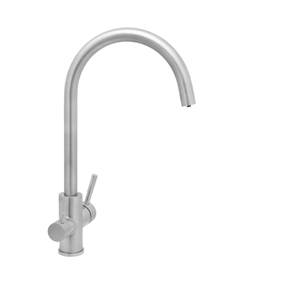 Смеситель Кухня SANTREK AQUA-926 "INOX" шар d-35 нерж,с подключением фильтра питьевой воды