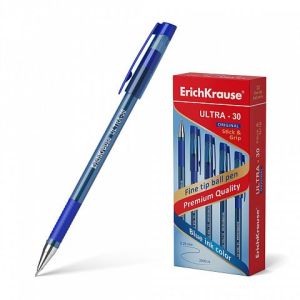 Ручка шарик. ErichKrause ULTRA L-30/ синяя Stick&Grip Original 0.7 мм 55392