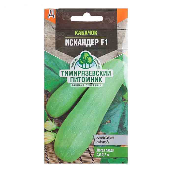 Семена Кабачок Искандер, F1, 5 шт, Тимирязевский питомник
