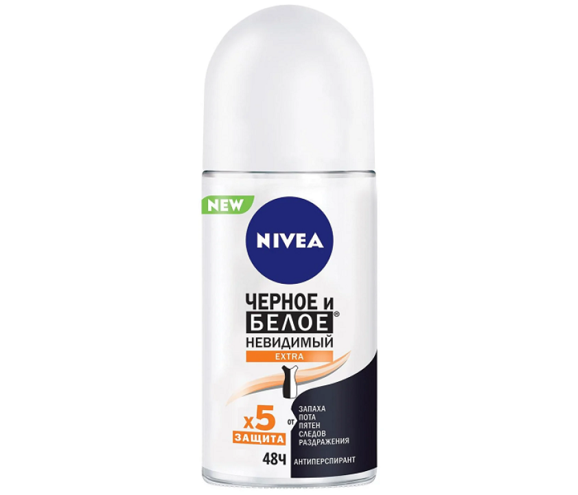 Nivea Дезодорант-антиперспирант Черное и Белое Невидимый Extra жен. 50 мл