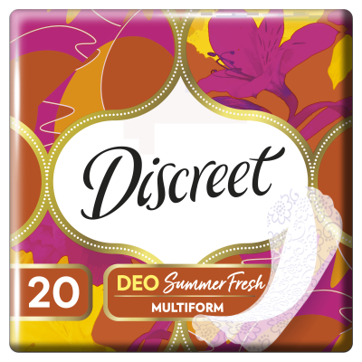 Прокладки гигиенические ежедневные DISCREET Deo Summer Fresh Multiform Single 20шт